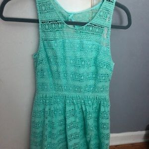 BB Dakota Teal lace dress